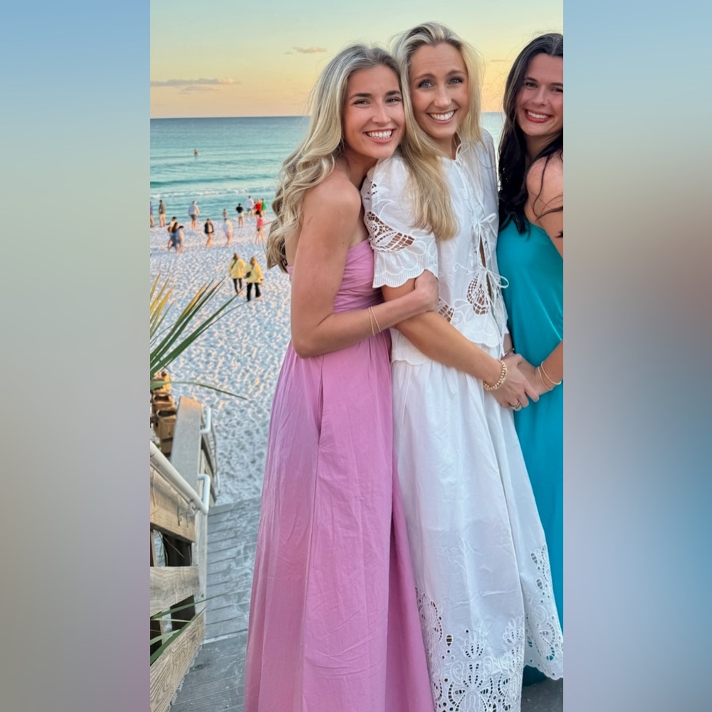 XS Strapless Pink Dress